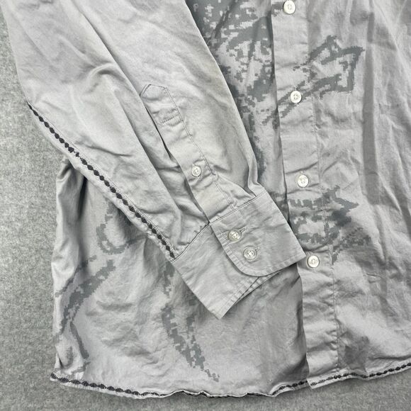 Vintage Metallica Shirt Mens Medium Large Gray Black Button Up Long Sleeve Rare - Picture 13 of 13